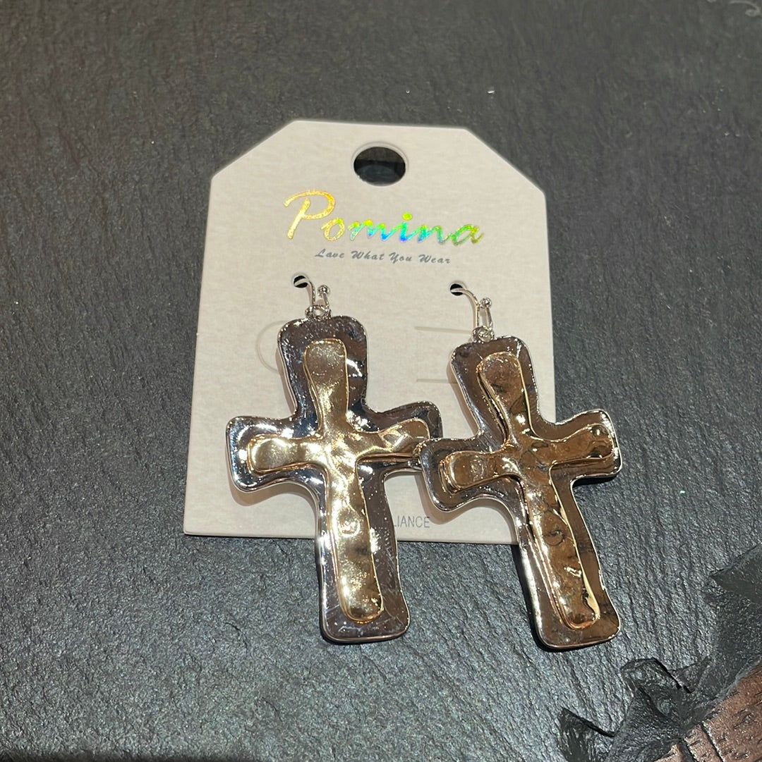 Double Cross Earrings