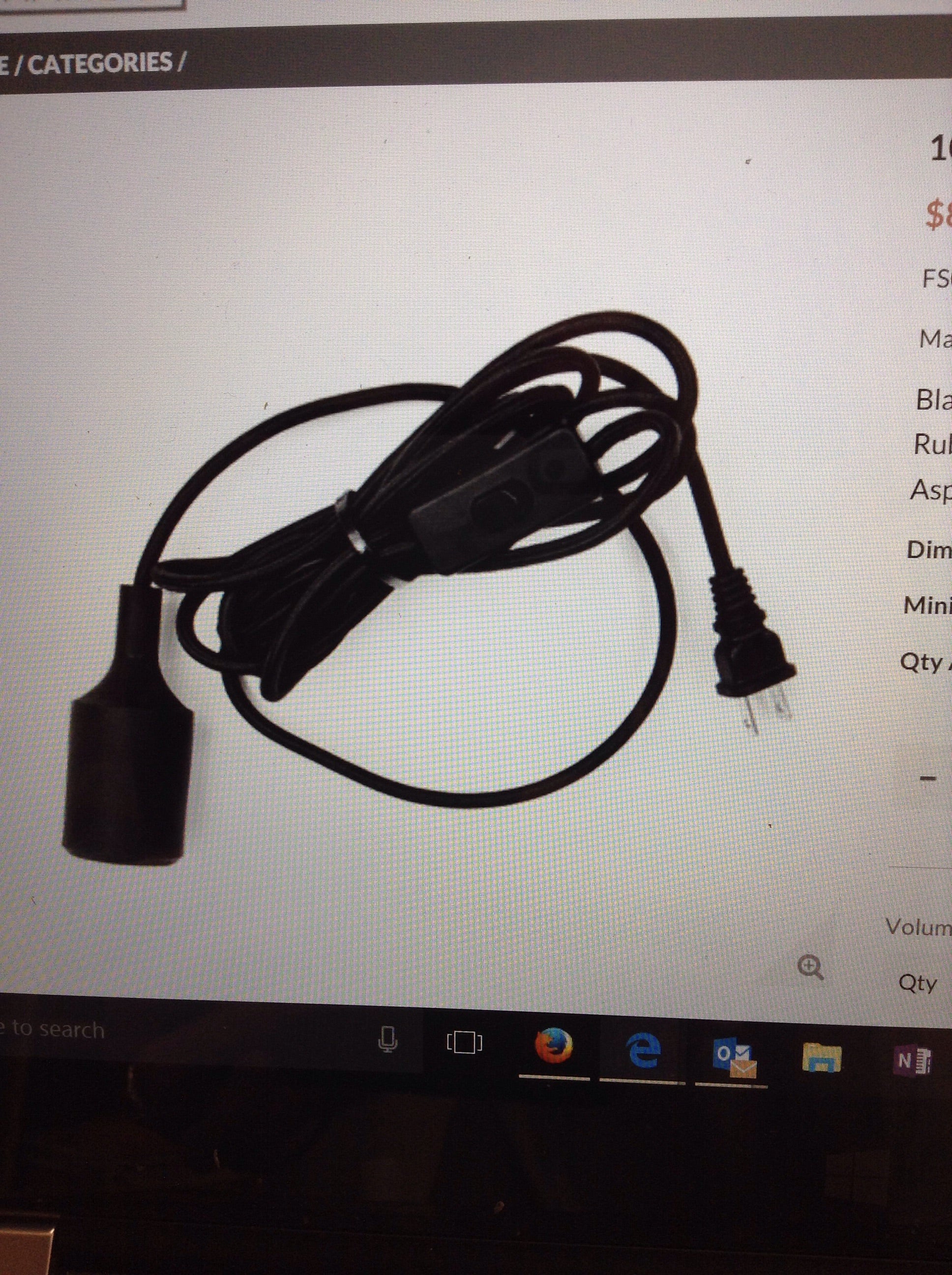 Light bulb cord
