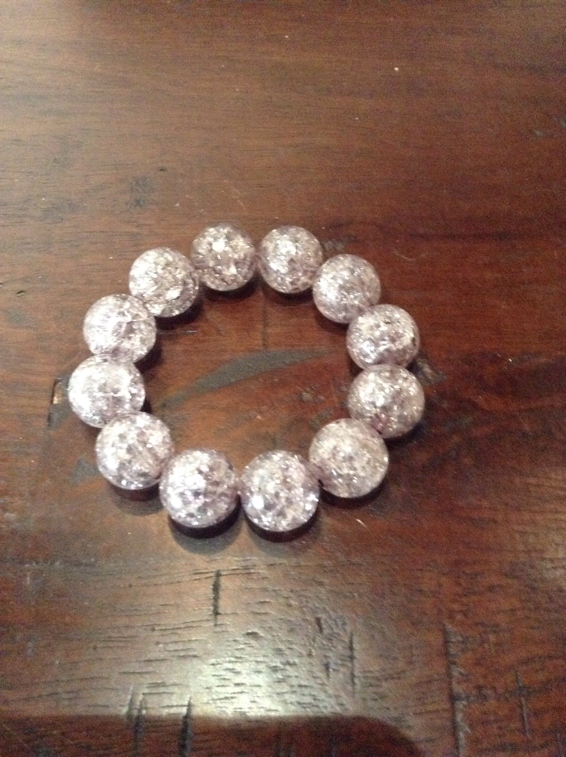 Grey crackle bracelet