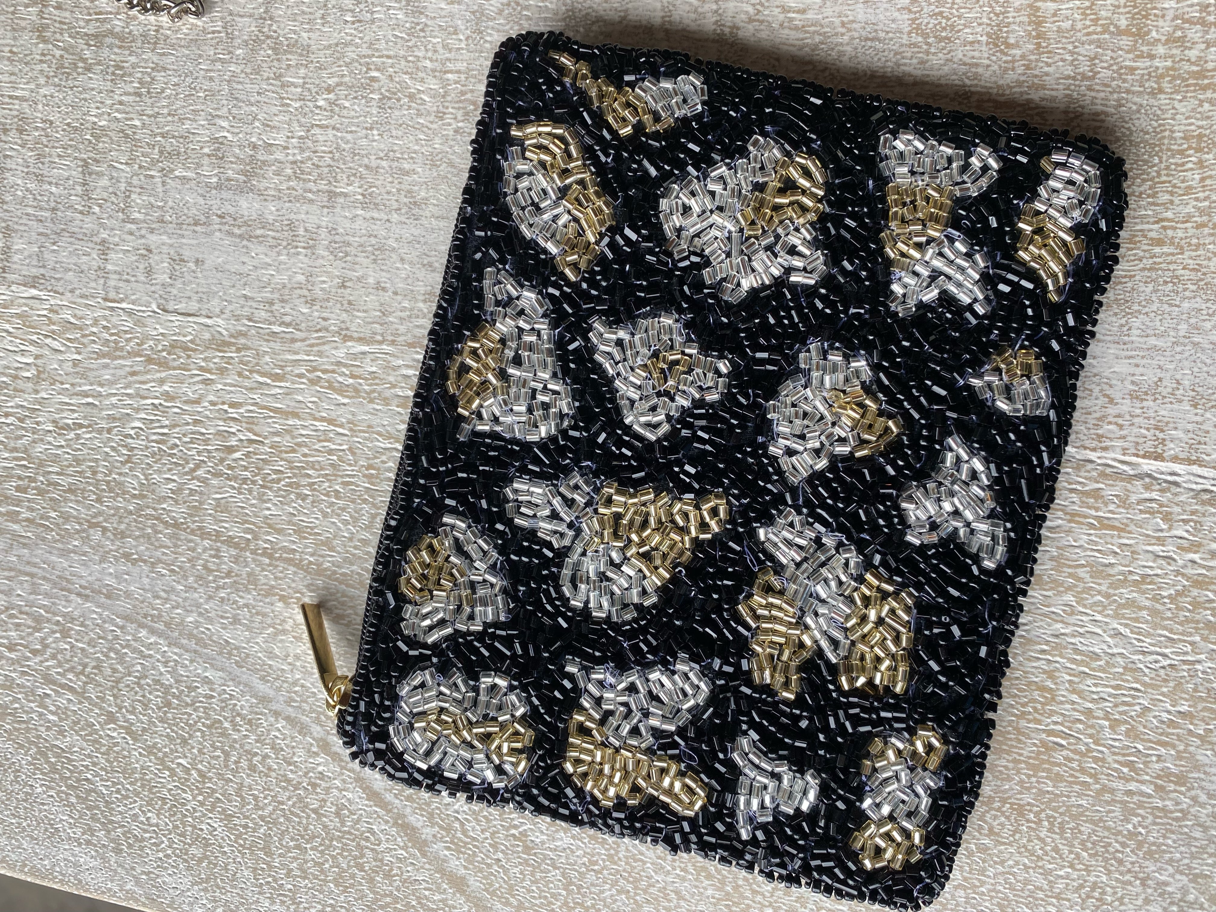 Leopard Beads Coin Pouch