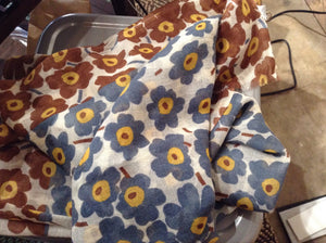 Wool floral scarf