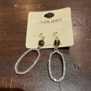 Leopard Ball and Hoop Gold Earrings