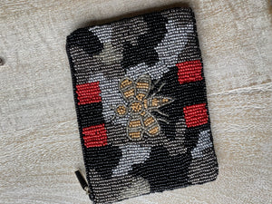 Color Block BeeBeads Coin Pouch