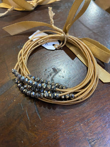 Glass Bead Spring Wire Bracelet