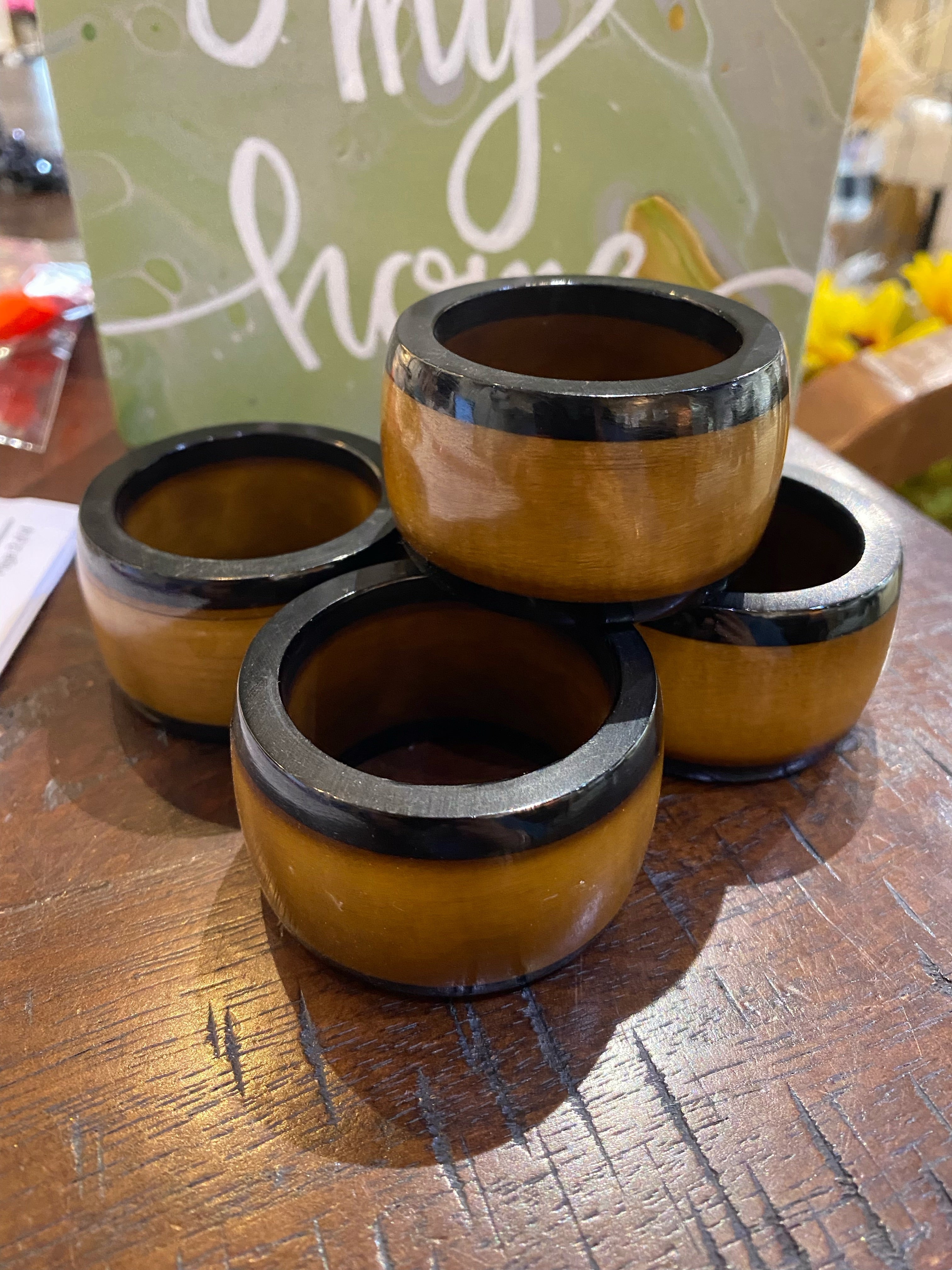 Wood-Two Toned Napkin Ring