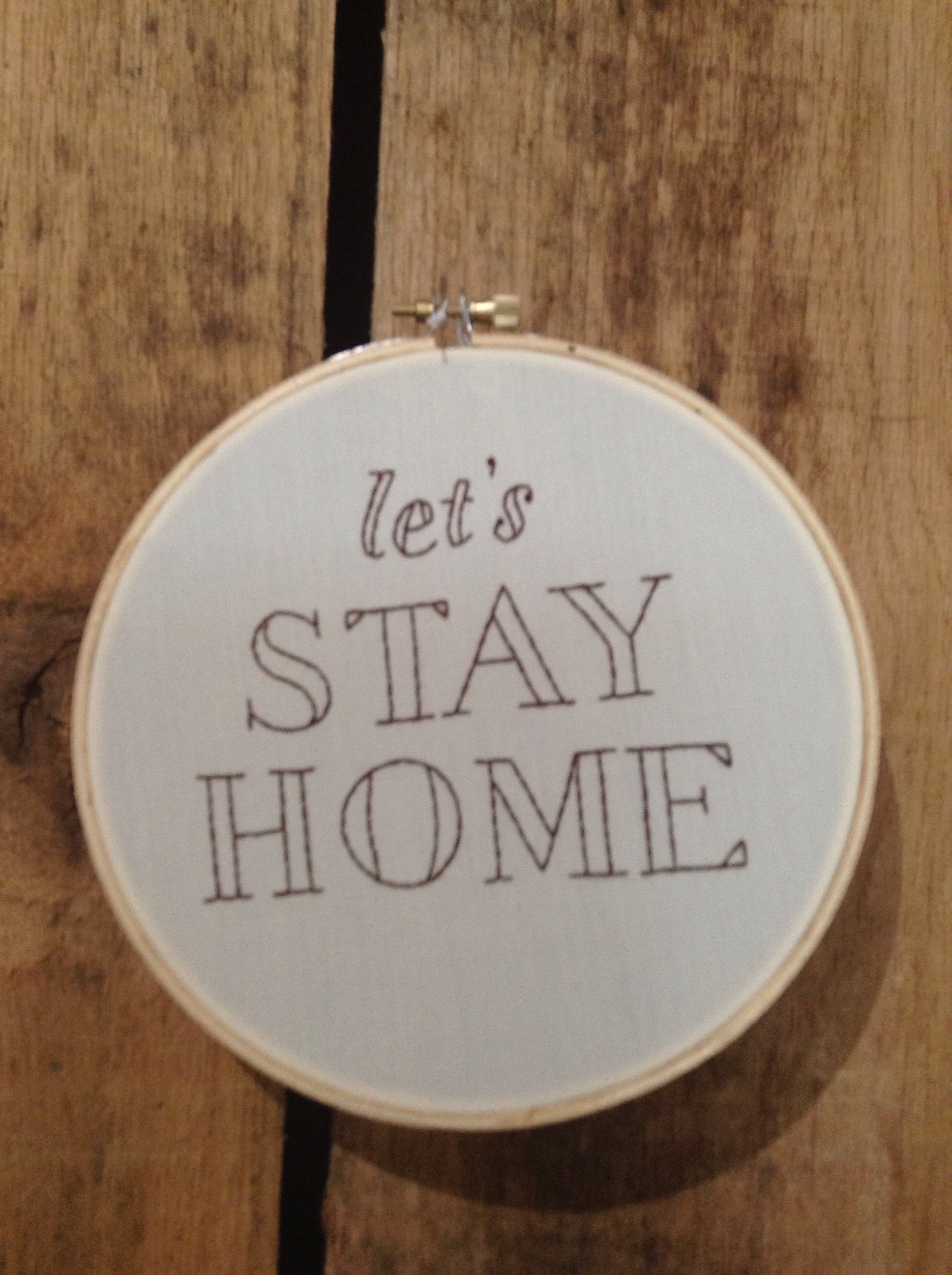 Let's stay home hoop