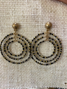 Multi Bead Circle Earring