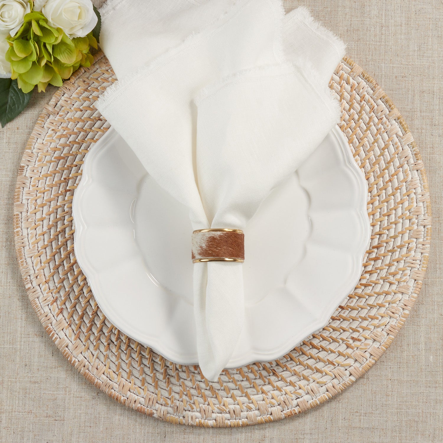 Cowhide Napkin Ring