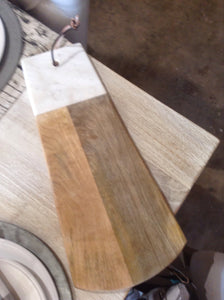 Marble and wood platter