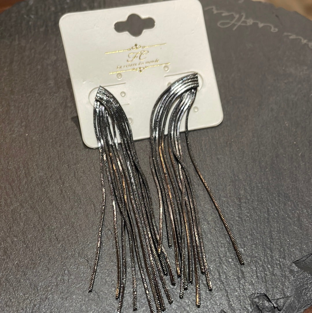Metal Tassel Earrings