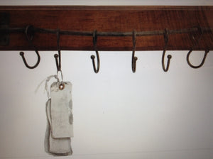 Wood with hooks