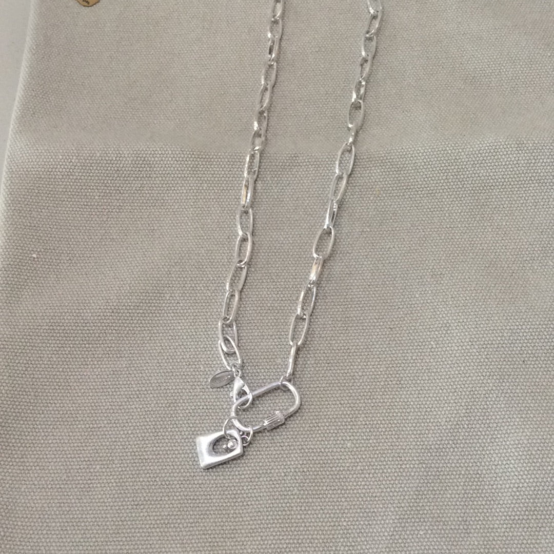 Silver Lock Charm