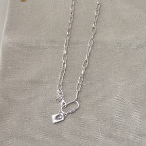 Silver Lock Charm