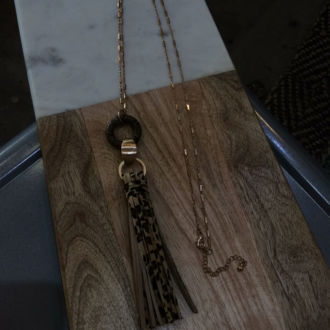 Leather Tassel Necklace
