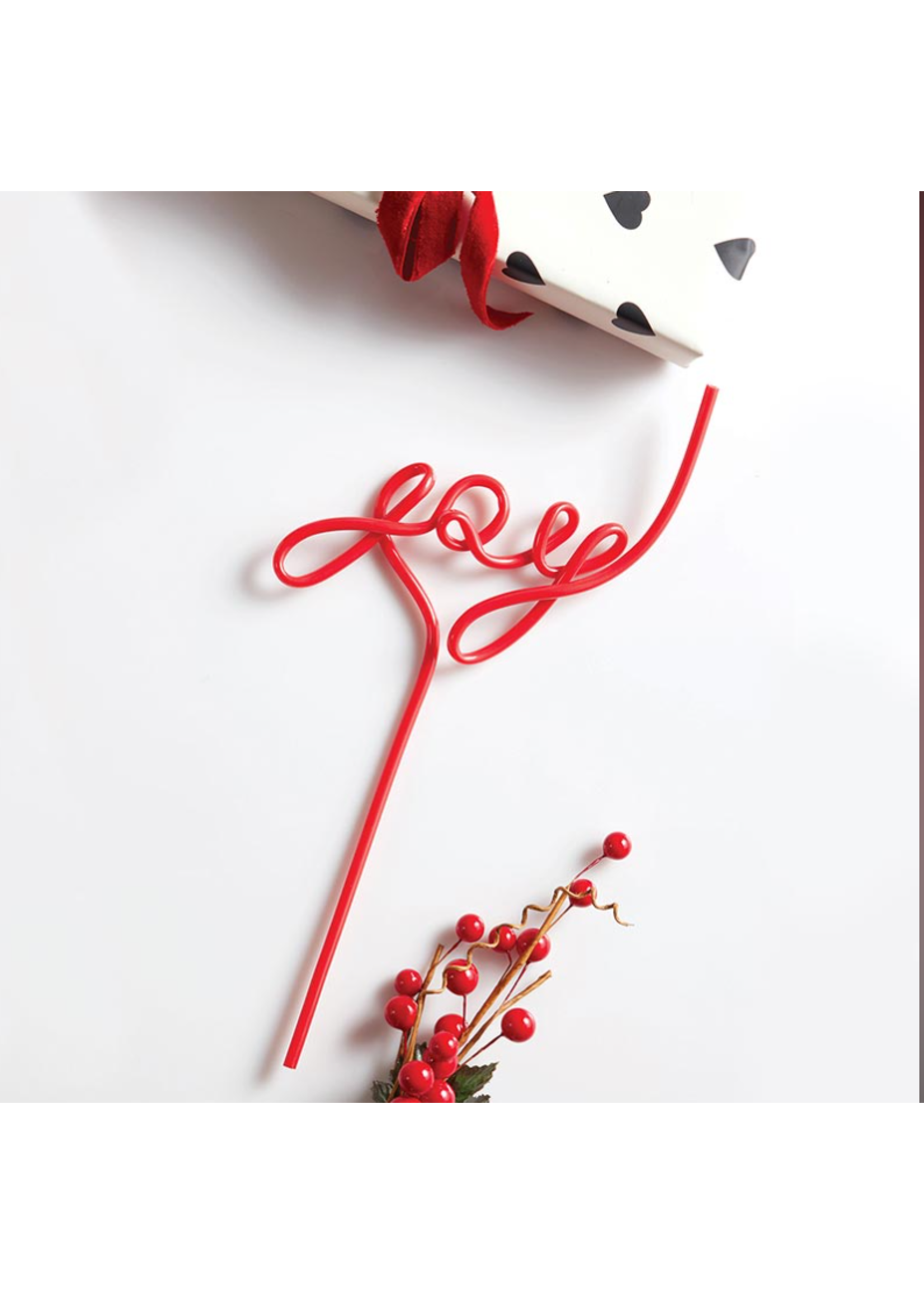 Joy Word Straw