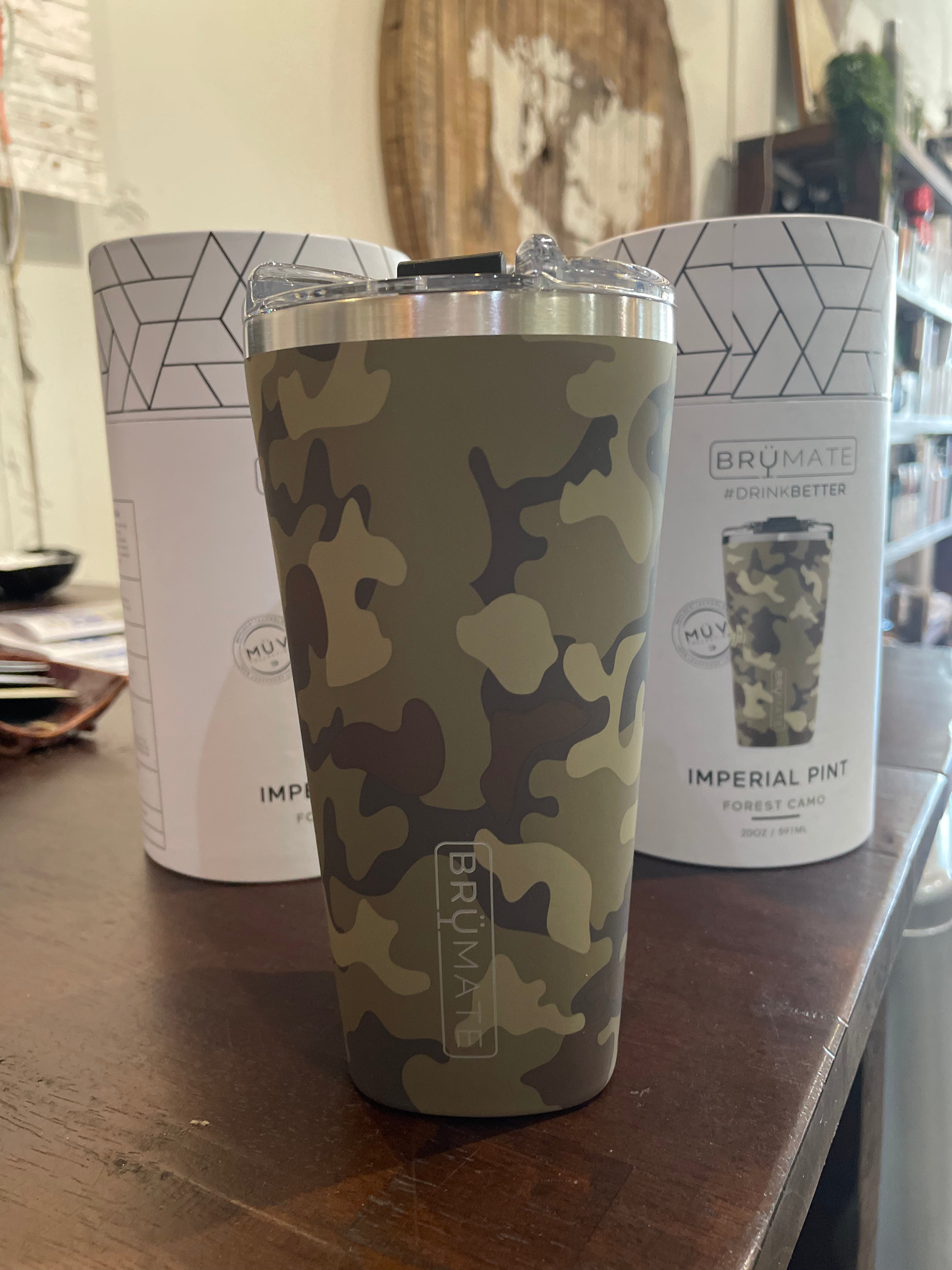 Brumate Imperial Pint Forest Camo