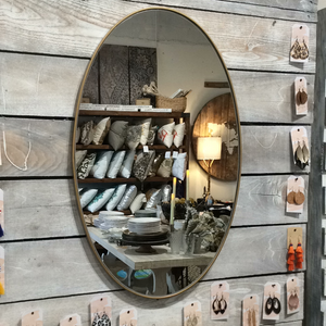 Gold Oval Mirror