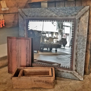 Metal Square Mirror