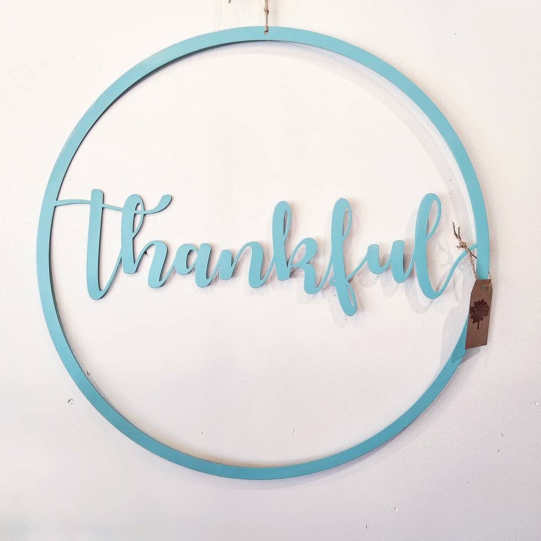 Thankful Metal Sign